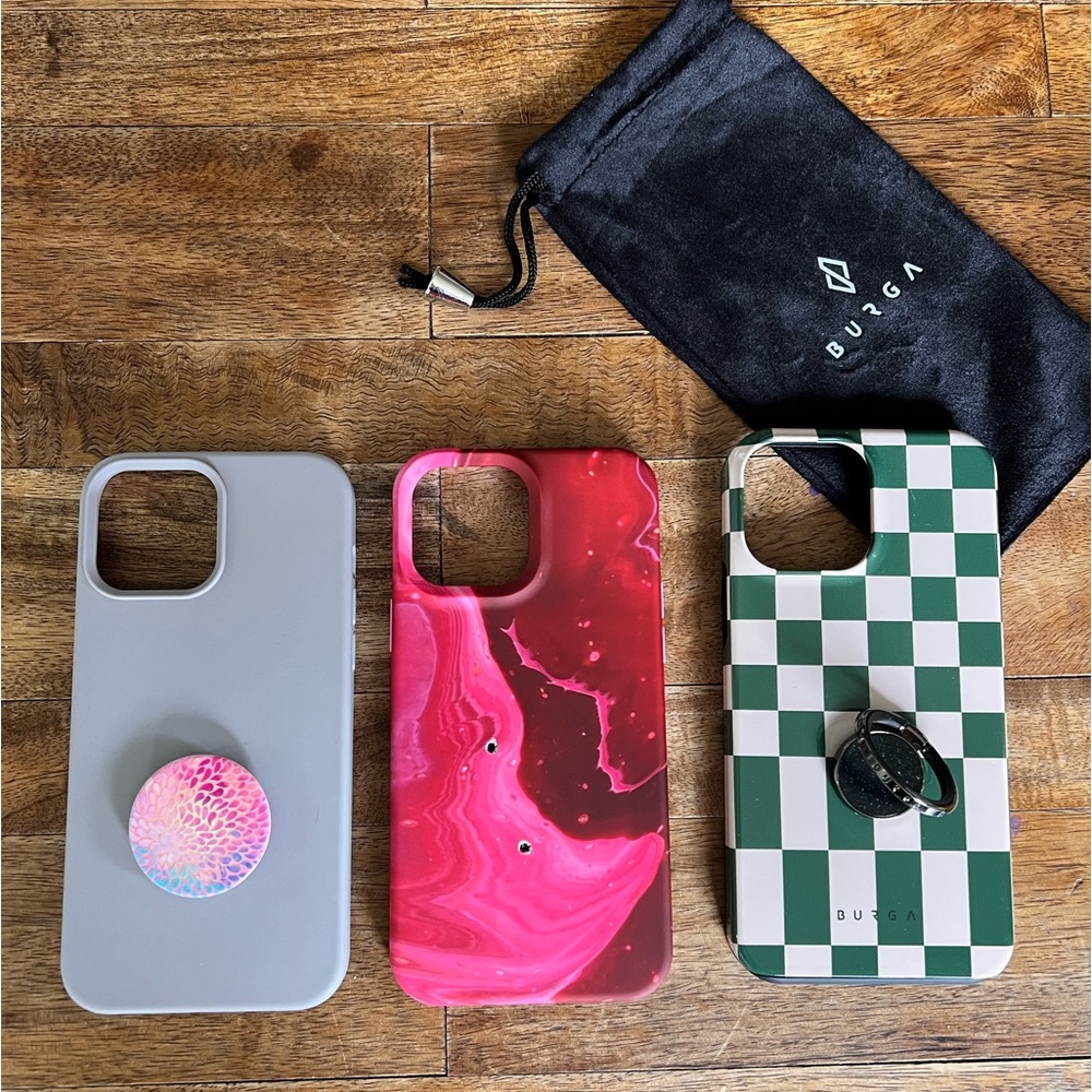 Bundle Lot 3 iPhone 12 13 Pro Max cases Burga, OtterBox, MVMT New York